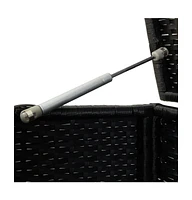 vidaXL Patio Storage Box Poly Rattan 78.7"x19.6"x23.6