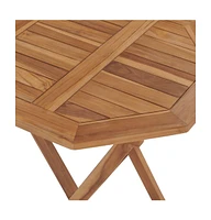 vidaXL Folding Patio Table 23.6"x23.6"x29.5" Solid Teak Wood