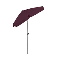 vidaXL Beach Parasol Bordeaux Red 70.9"x47.2"