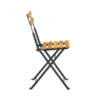 vidaXL 3 Piece Folding Bistro Set Solid Acacia Wood