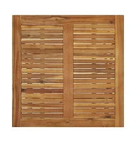 vidaXL Folding Patio Table 35.4"x35.4"x29.5" Solid Acacia Wood