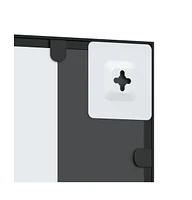 vidaXL Wall Mirror Black 19.7"x31.5" Rectangle Iron