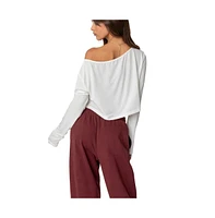 Edikted Women's Cropped Off Shoulder Top