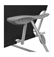 vidaXL Sun Lounger with Canopy Steel
