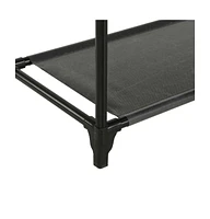 vidaXL Clothes Rack Steel and Non-woven Fabric 21.7"x11.2"x68.9" Black