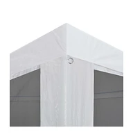 Party Tent with 4 Mesh Sidewalls 9.8' x 9.8'