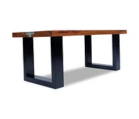 Coffee Table Teak Resin 39.4"x19.7"