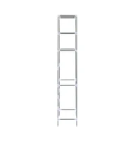 vidaXL 3-Tier Storage Rack over Toilet Silver 20.9"x11"x66.5"