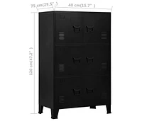 Industrial Storage Chest Black 29.5"x15.7"x47.2" Steel