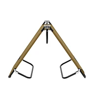 vidaXL Folding Sun Lounger Taupe Steel