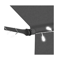 Manual Retractable Awning with Led 157.5" Anthracite