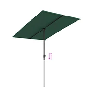 vidaXL Garden Parasol with Aluminum Pole 6.6'x4.9' Green