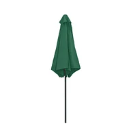 vidaXL Garden Parasol with Aluminum Pole 106.3"x96.9" Green