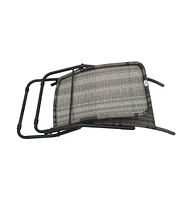 vidaXL Folding Sun Lounger Poly Rattan Gray