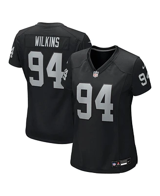 Nike Women's Christian Wilkins Black Las Vegas Raiders Team Game Jersey