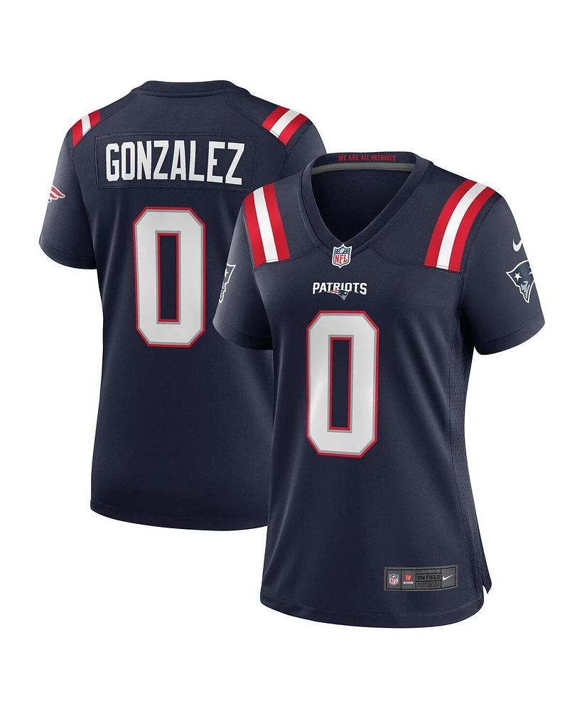 Nike Women's Christian Gonzalez Navy New England Patriots Team Game Jersey