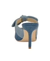 Nine West Women's Demmure Bow Strap Slip-On Stiletto Pumps