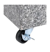 vidaXL Umbrella Base Light Gray 17.7"x9.8"x3.3" Granite