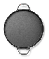 Outset Cast Iron 14" Grill Paella and Deep Dish Pizza Pan