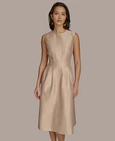 Donna Karan New York Women's Jewel-Nevk Sleeveless A-Line Dress