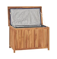 vidaXL Patio Storage Box 35.4"x19.7"x22.8" Solid Wood Teak