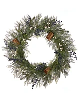 Seasonal 30" Pre-Lit Mixed Mica Foliage Wreath