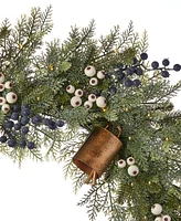 Seasonal 30" Pre-Lit Mixed Mica Foliage Wreath