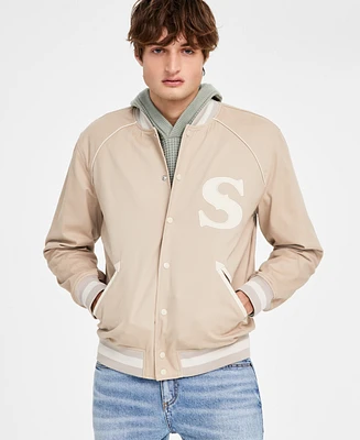 Sun + Stone Men's Rancher Logo Varsity Jacket, Exclusively at Macy's