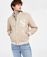 Sun + Stone Men's Rancher Logo Varsity Jacket, Exclusively at Macy's