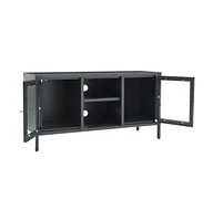Tv Stand Anthracite 41.3"x13.8"x20.5" Steel and Glass