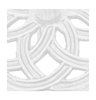 Umbrella Base White 17.3"x17.3"x12.2" Cast Iron