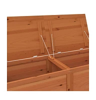 vidaXL Patio Cushion Box Brown 59.1"x19.7"x22" Solid Wood Fir