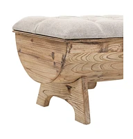 Storage Bench 40.6" Solid Wood Fir