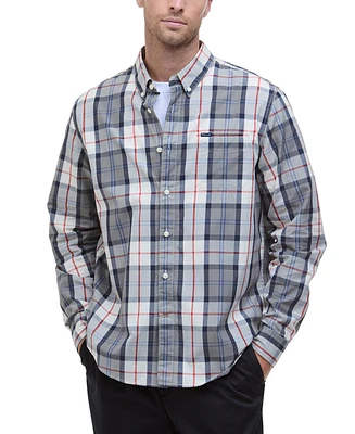 Barbour Men's Laggon Tailored Fit Long Sleeve Button-Down Tartan Shirt