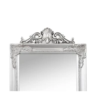 vidaXL Free-Standing Mirror Silver 17.7"x70.9"