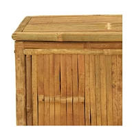 vidaXL Patio Storage Box 35.4"x20.5"x21.7" Bamboo