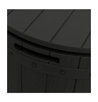 vidaXL 3-in-1 Patio Storage Box Black Polypropylene