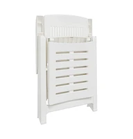 vidaXL Sun Lounger White Plastic