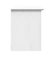 vidaXL Tv Stand with 2 Drawers Bodo White 36"x17.5"x22" Solid Wood Pine