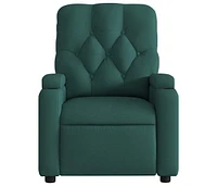 Massage Recliner Chair Dark Green Fabric