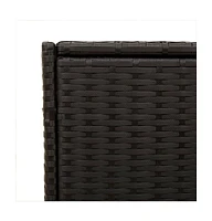 Garden Storage Box Black 74.8 Gal Poly Rattan