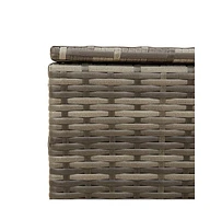 Garden Storage Box Gray 76.9 Gal Poly Rattan