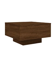 vidaXL Coffee Table Brown Oak 21.7"x21.7"x12.2" Engineered Wood