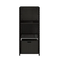 vidaXL Patio Storage Cabinet 19.7"x21.7"x45.3" Poly Rattan