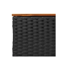 vidaXL 3 Piece Patio Sofa Set with Cushions Poly Rattan