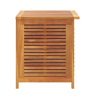 vidaXL Garden Storage Box with Louver 23.6"x19.7"x22" Solid Wood Acacia