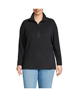 Lands' End Plus Anyweather Quarter Zip Fleece Tunic Pullover