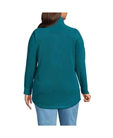 Lands' End Plus Anyweather Quarter Zip Fleece Tunic Pullover