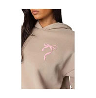 Edikted Women's Sasha Bow Detail Hoodie