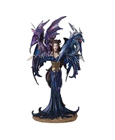 Fc Design "2-pc Set" 10.25"H Blue Fairy with Two Dragons Figurine Statue Ornament Home Room Office Decor and Perfect Ideas for Housewarming, Holidays